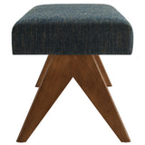 Sable 47" Fabric Upholstered Bench in Azure