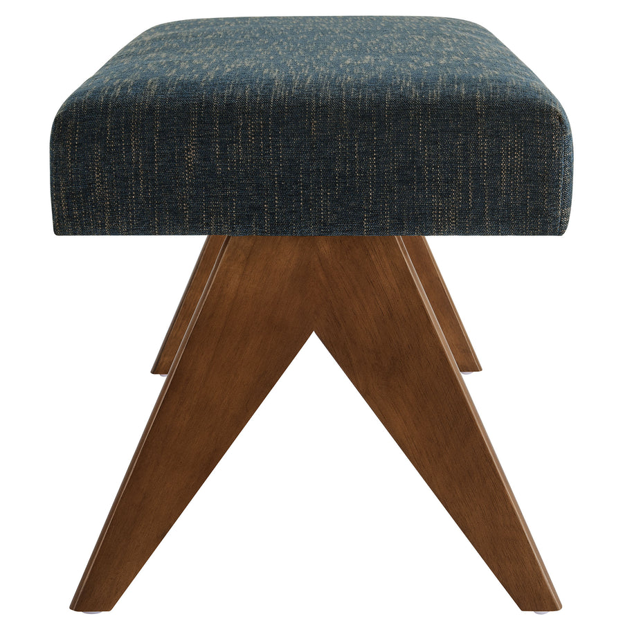 Sable 47" Fabric Upholstered Bench in Azure