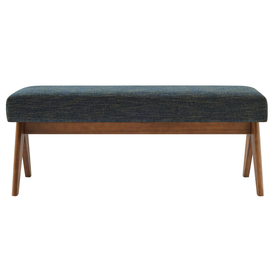 Sable 47" Fabric Upholstered Bench in Azure
