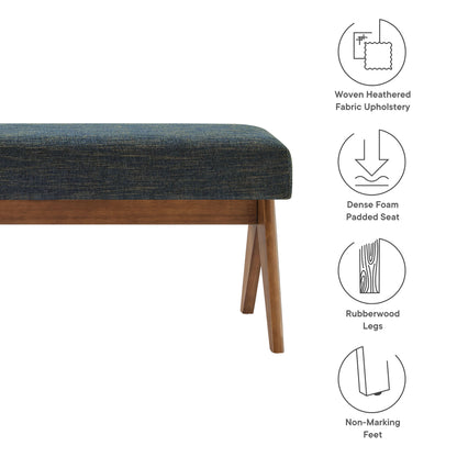 Lyra 47" Fabric Upholstered Bench by Furniture For America