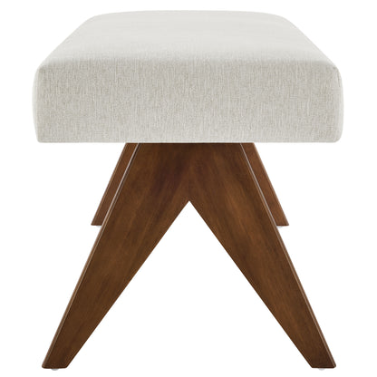 Lyra 47" Fabric Upholstered Bench by Furniture For America