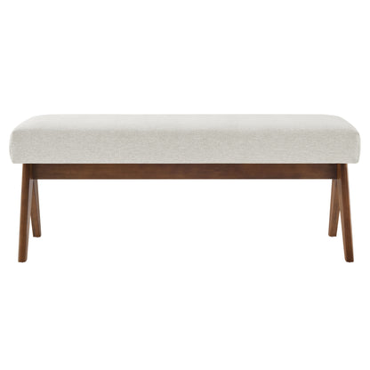 Lyra 47" Fabric Upholstered Bench by Furniture For America