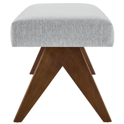 Lyra 47" Fabric Upholstered Bench by Furniture For America