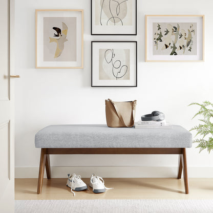 Lyra 47" Fabric Upholstered Bench by Furniture For America