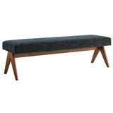 Sable 63" Fabric Upholstered Bench in Azure