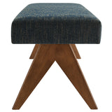 Sable 63" Fabric Upholstered Bench in Azure
