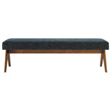 Sable 63" Fabric Upholstered Bench in Azure