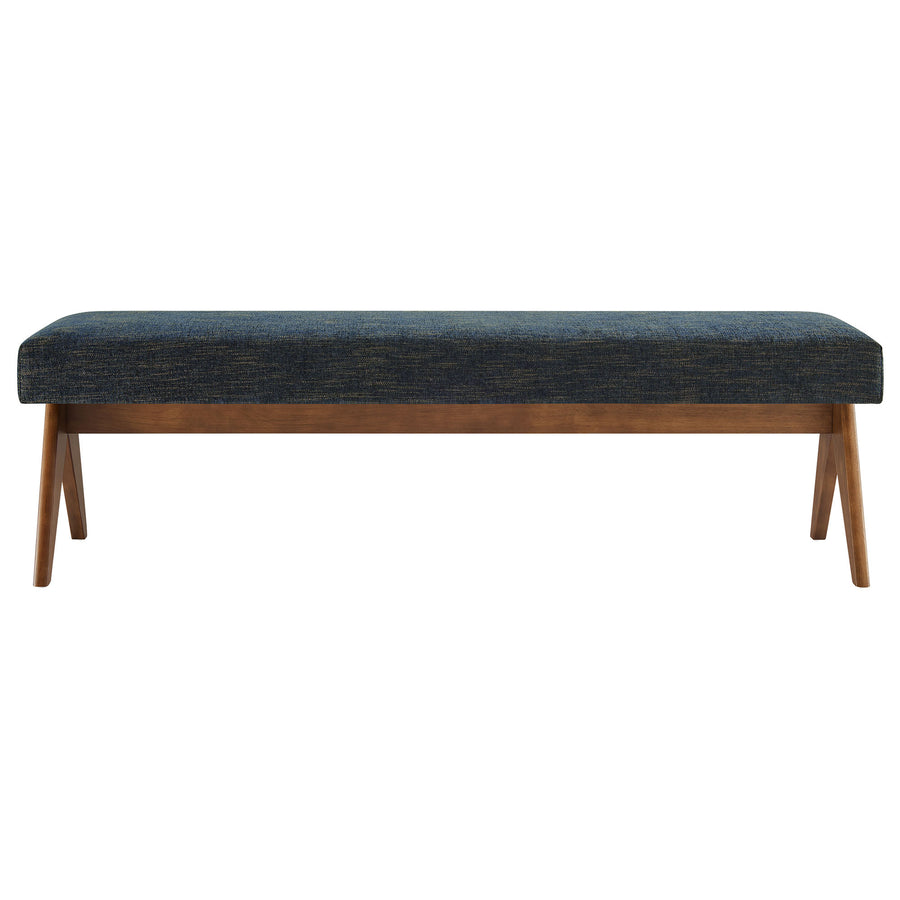 Sable 63" Fabric Upholstered Bench in Azure