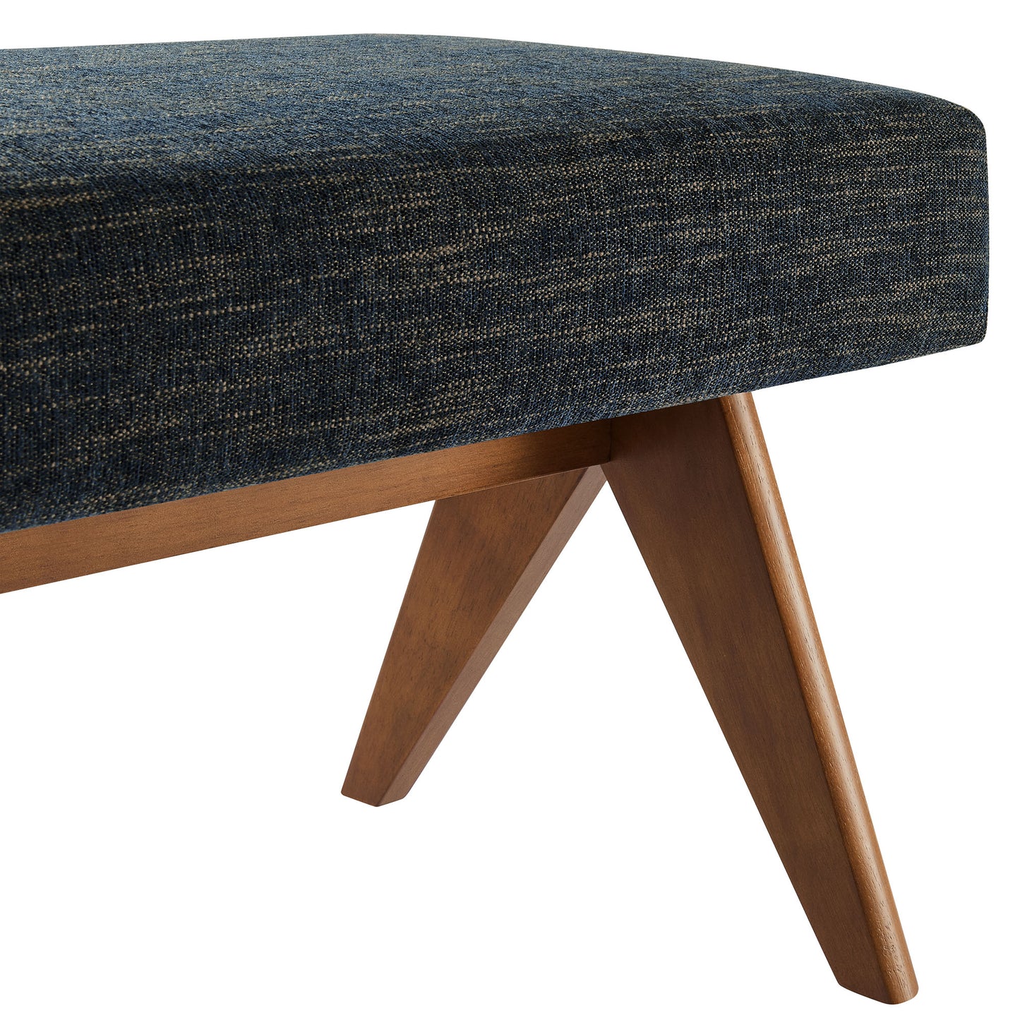 Lyra 63" Fabric Upholstered Bench by Furniture For America
