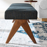 Sable 63" Fabric Upholstered Bench in Azure