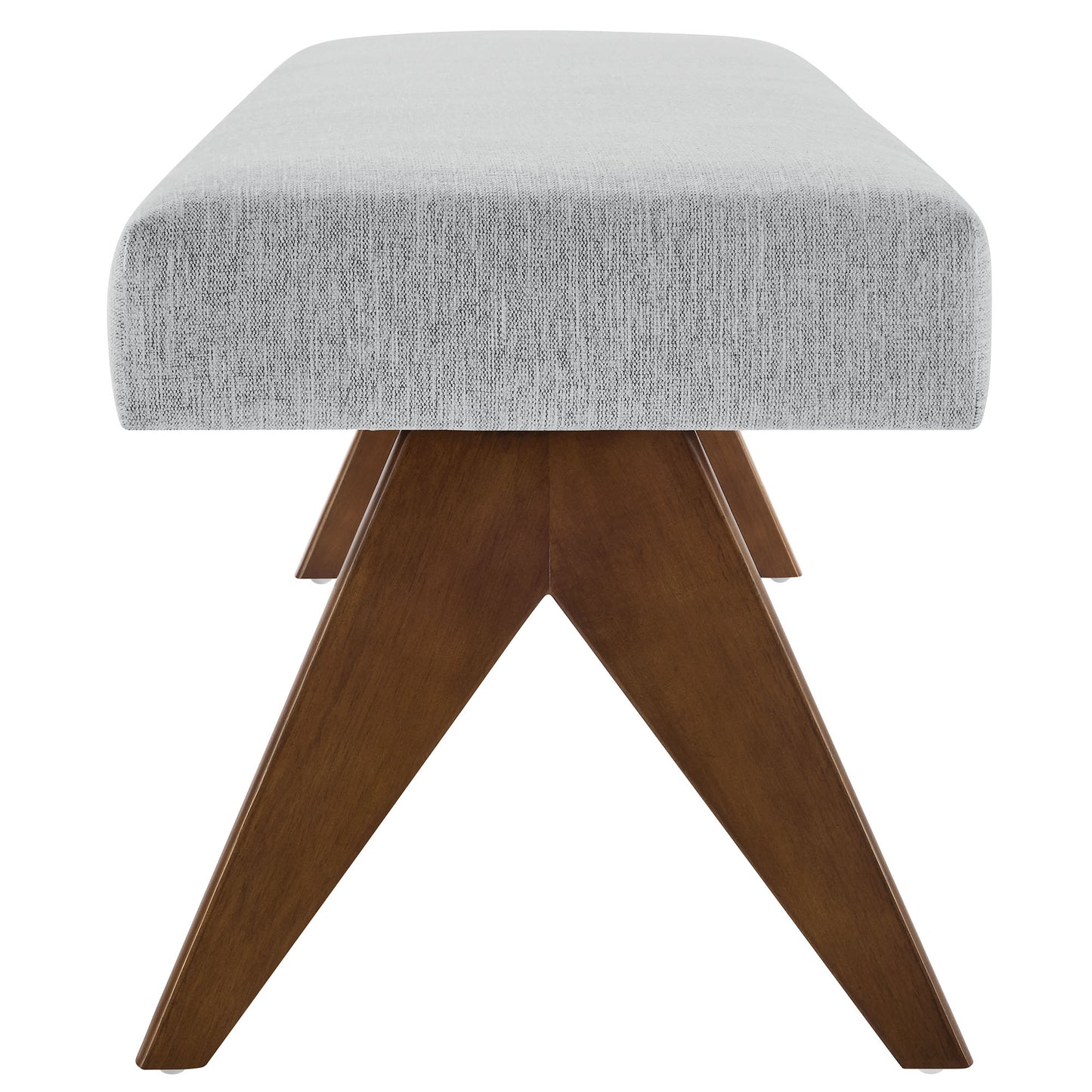 Lyra 63" Fabric Upholstered Bench by Furniture For America