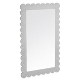 Solstice Scalloped Rectangle Wall Mirror in Light Gray