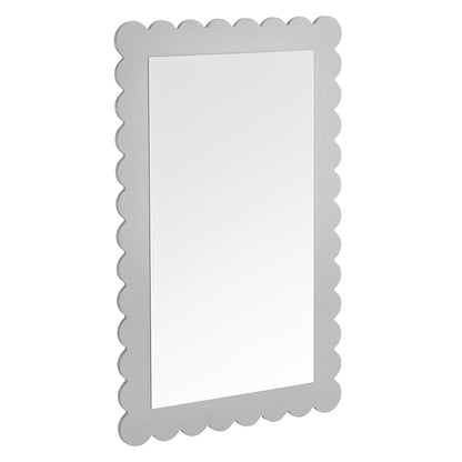 Emmeline Scalloped Rectangle Wall Mirror by Furniture For America