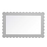 Solstice Scalloped Rectangle Wall Mirror in Light Gray