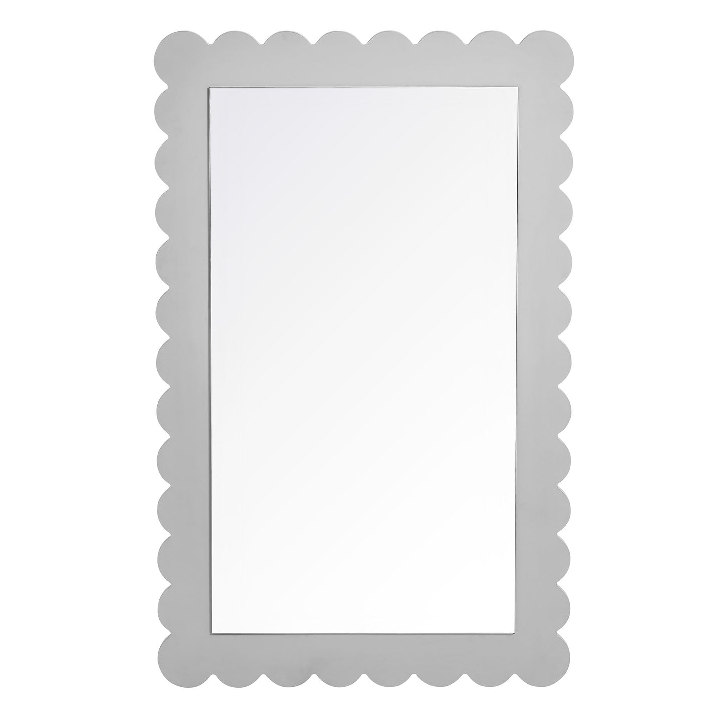 Emmeline Scalloped Rectangle Wall Mirror by Furniture For America