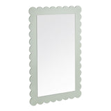 Solstice Scalloped Rectangle Wall Mirror in Sage