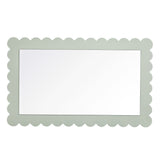 Solstice Scalloped Rectangle Wall Mirror in Sage