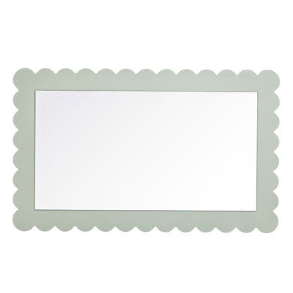 Emmeline Scalloped Rectangle Wall Mirror by Furniture For America