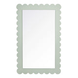 Solstice Scalloped Rectangle Wall Mirror in Sage
