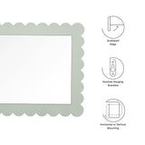 Solstice Scalloped Rectangle Wall Mirror in Sage
