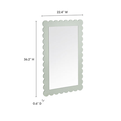 Emmeline Scalloped Rectangle Wall Mirror by Furniture For America
