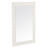 Solstice Scalloped Rectangle Wall Mirror in White