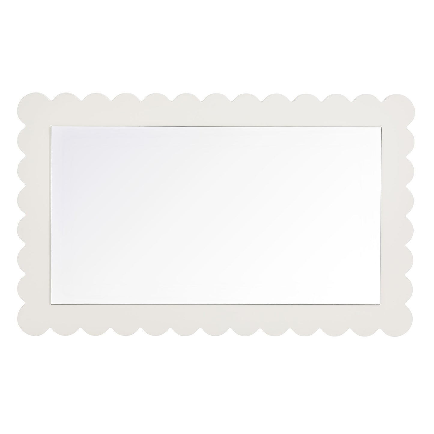 Emmeline Scalloped Rectangle Wall Mirror by Furniture For America