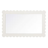 Solstice Scalloped Rectangle Wall Mirror in White