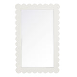 Solstice Scalloped Rectangle Wall Mirror in White