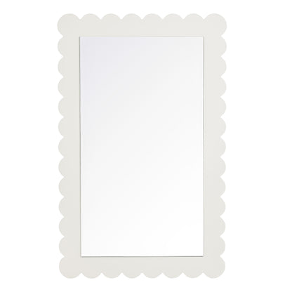 Emmeline Scalloped Rectangle Wall Mirror by Furniture For America