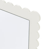 Solstice Scalloped Rectangle Wall Mirror in White