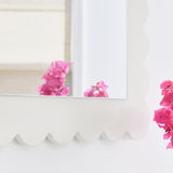 Solstice Scalloped Rectangle Wall Mirror in White