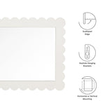 Solstice Scalloped Rectangle Wall Mirror in White