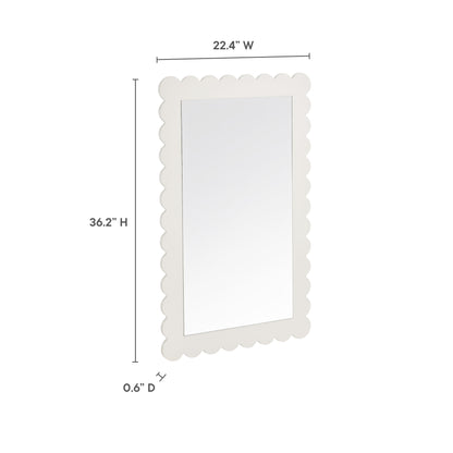 Emmeline Scalloped Rectangle Wall Mirror by Furniture For America