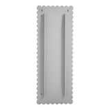 Solstice Scalloped Rectangle Floor Mirror in Light Gray