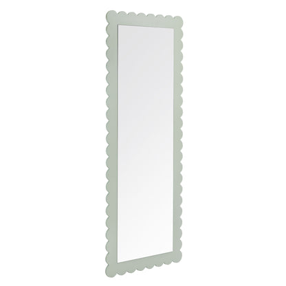 Emmeline Scalloped Rectangle Floor Mirror by Furniture For America