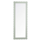 Solstice Scalloped Rectangle Floor Mirror in Sage