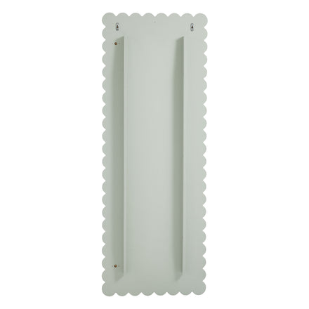 Emmeline Scalloped Rectangle Floor Mirror in Sage