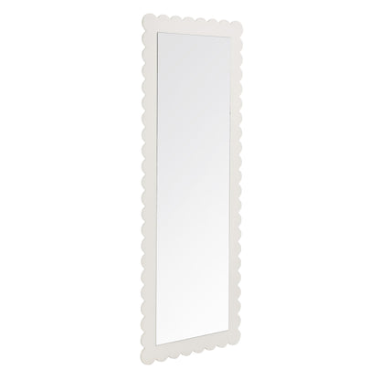 Emmeline Scalloped Rectangle Floor Mirror by Furniture For America