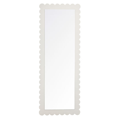 Emmeline Scalloped Rectangle Floor Mirror by Furniture For America