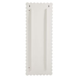 Solstice Scalloped Rectangle Floor Mirror in White