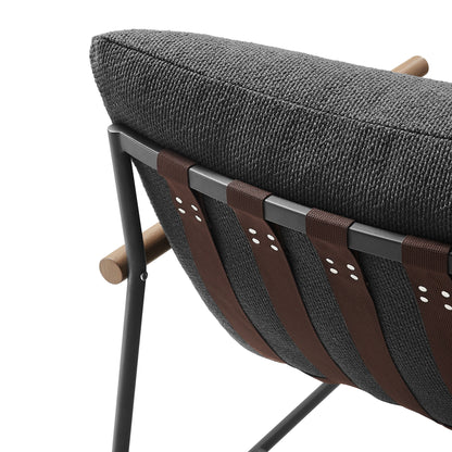 Raya Outdoor Patio Boucle Lounge Chair and Ottoman by Furniture for America