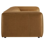 Dune Upholstered Vegan Leather Sofa in Camel