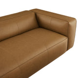Dune Upholstered Vegan Leather Sofa in Camel