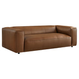 Dune Upholstered Vegan Leather Sofa in Coffee