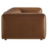 Dune Upholstered Vegan Leather Sofa in Coffee