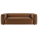 Dune Upholstered Vegan Leather Sofa in Coffee