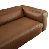 Dune Upholstered Vegan Leather Sofa in Coffee