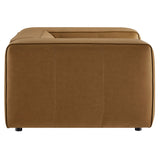Dune Upholstered Vegan Leather Modular Armchair in Camel