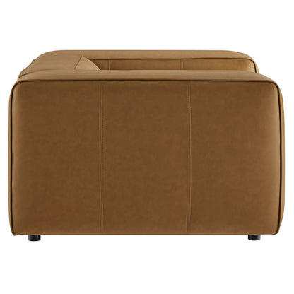 Auren Upholstered Vegan Leather Modular Armchair by Furniture For America